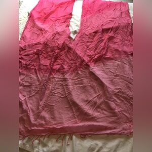 Pink Ombre Sheer Split Scarf